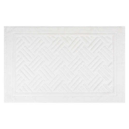 Unique Bargains Cotton Mat Towel Absorbent Floor Bath Rugs for Bathroom Beige 20" x 32"