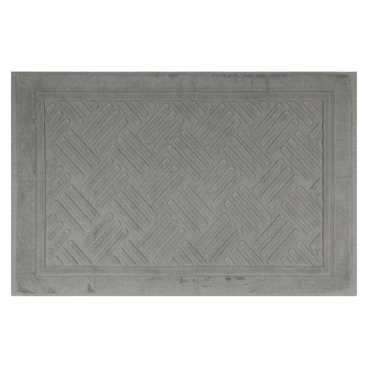Unique Bargains Tapete de AlgodÃ³n Absorbente para BaÃ±o Azul 16" x 24"