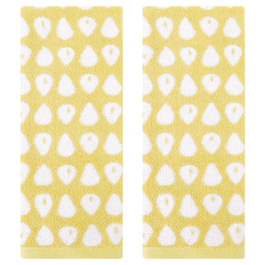 Unique Bargains Juego de Toallas de Mano con Dibujos Animados Lindos para Cocina, BaÃ±o Amarillo de 2 Piezas