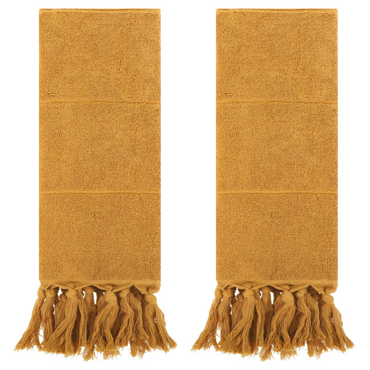Unique Bargains Decorative Turkish Hand Towels for Bathroom Blue 2 Pieces