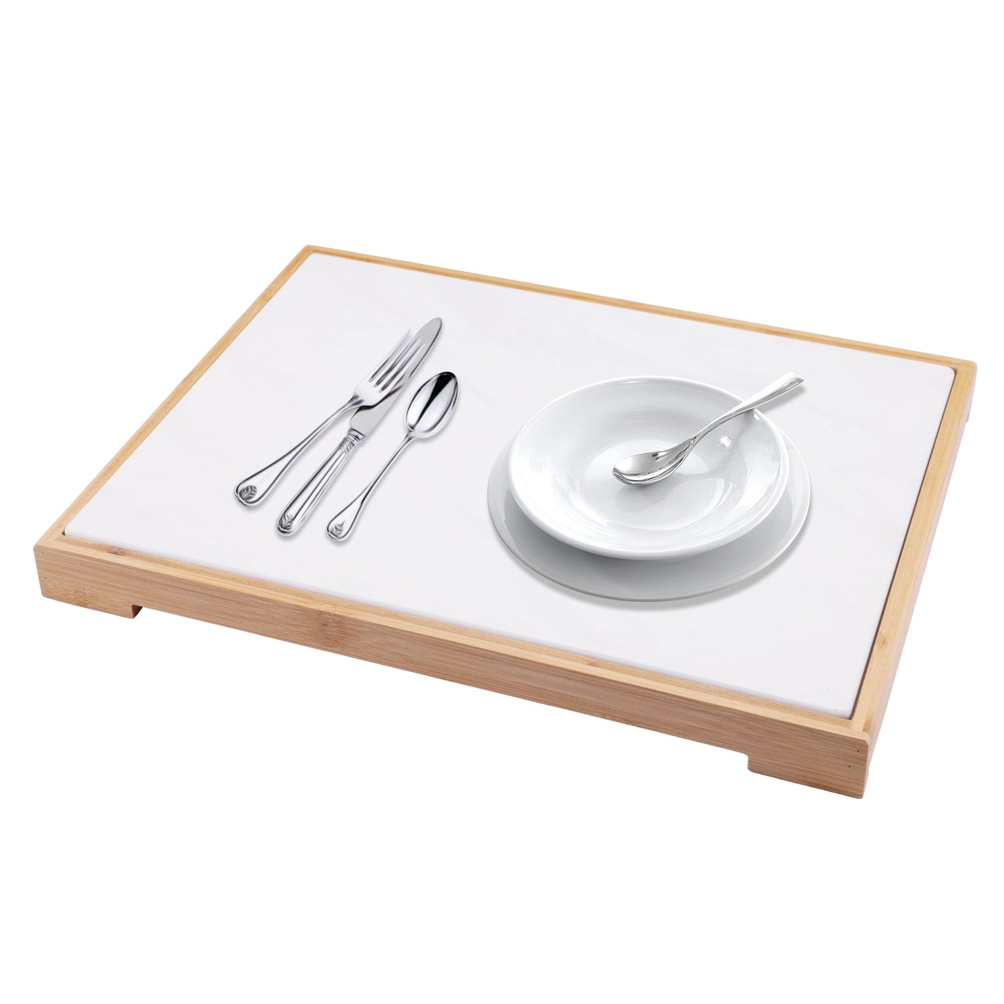 Unique Bargains Diatomaceous Stone Dish Drying Mat with Dish Drying Rack Marbled