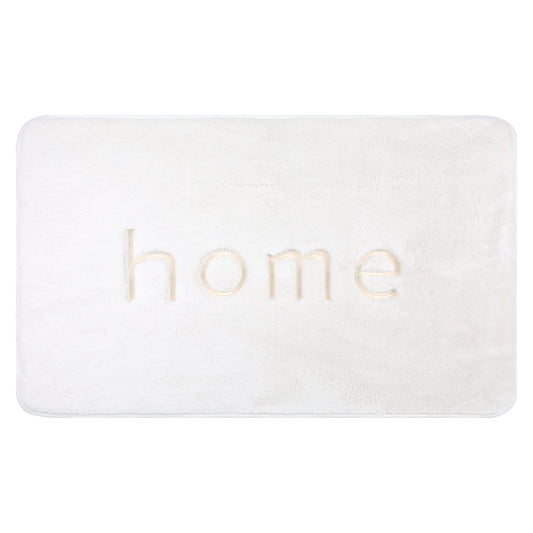 Unique Bargains Funny Letters Bath Rugs Non Slip Washable Bath Mats White 20" x 32"