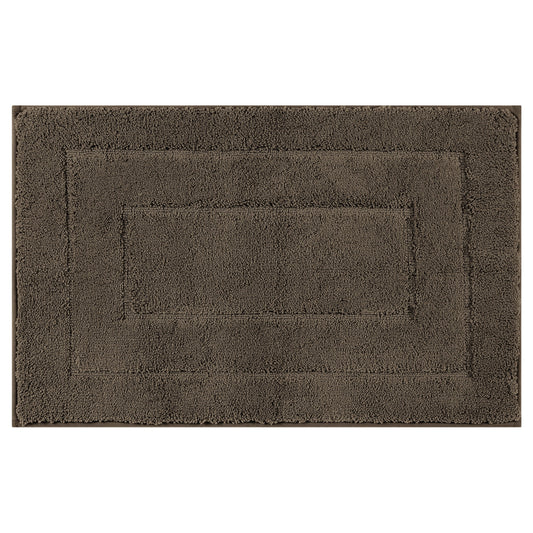 Unique Bargains Geometry Bathroom Rug Mat Absorbent Non-Slip Bath Rugs Brown 24" x 35"