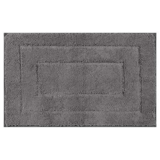 Unique Bargains Geometry Bathroom Rug Mat Soft Absorbent Non-Slip Comfortable Bath Rugs Dark Gray 20" x 32"