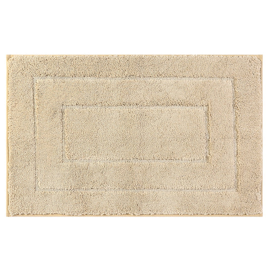 Unique Bargains Geometry Bathroom Rug Mat Soft Absorbent Non-Slip Comfortable Bath Rugs Khaki 20" x 32"