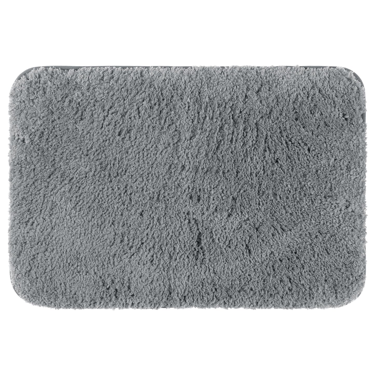 Unique Bargains Luxury Bath Mat Rug Solid Plush Shaggy Bath Carpet Grey 20"x32"