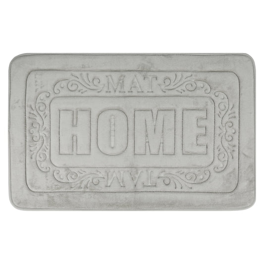 Unique Bargains Memory Foam Bath Mat Soft Non Slip Rug Grey 18" x 26"