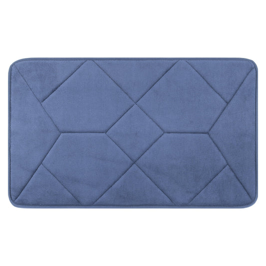 Unique Bargains Memory Foam Quick Dry Washable Non Slip Rugs Blue 20" x 32"