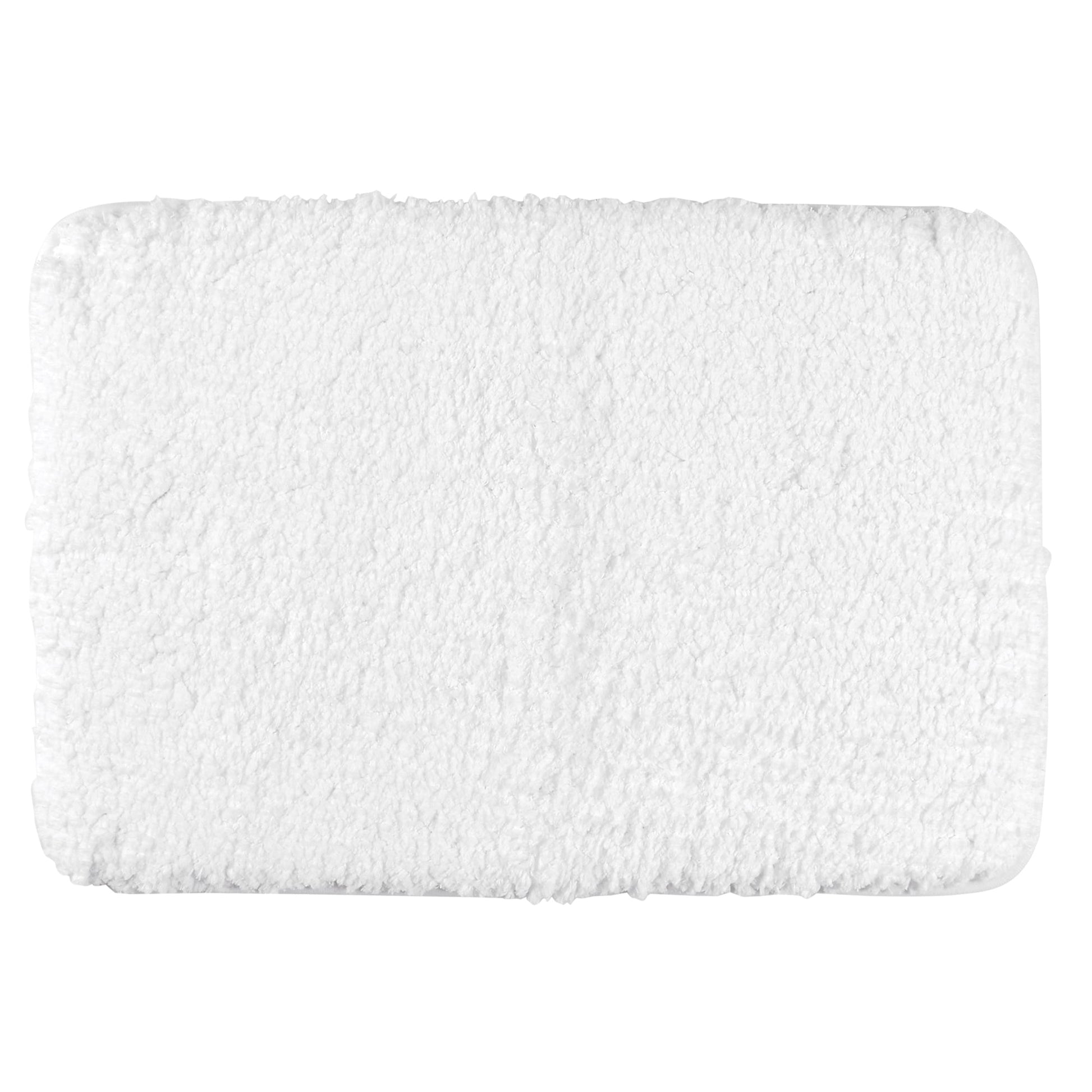 Unique Bargains Non-Slip Thick Microfiber Soft Plush Bathroom Mat Quick Dry Bath Rug White 16"x24"