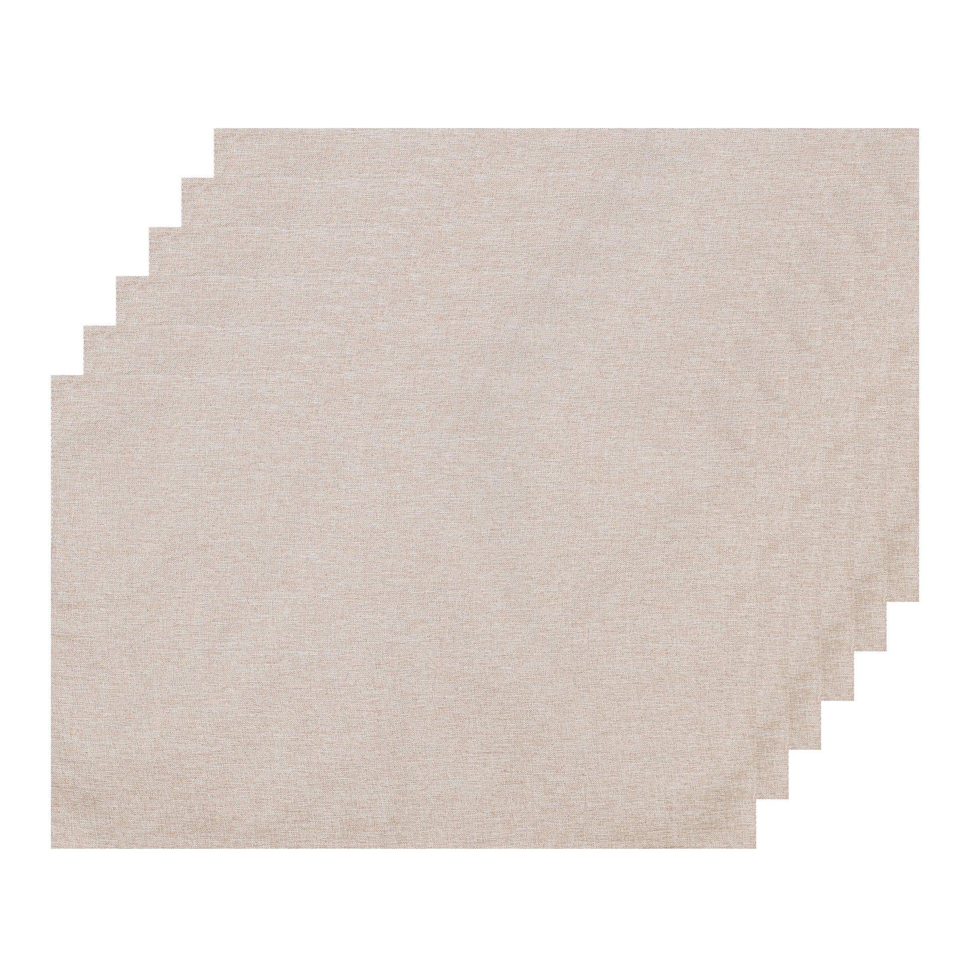 Unique Bargains Placemats Set of 6 Heat Resistant Place Imitation Linen Place Table Mats Beige