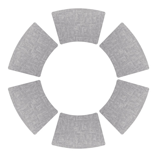 Unique Bargains Placemats for Dining Table Decor Heat Resistant Placemats 6pcs Light Gray