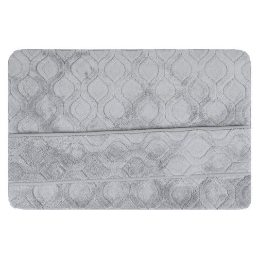 Unique Bargains Quick Dry Bath Mat Non Slip Washable Absorbent Rug Grey 20" x 32"
