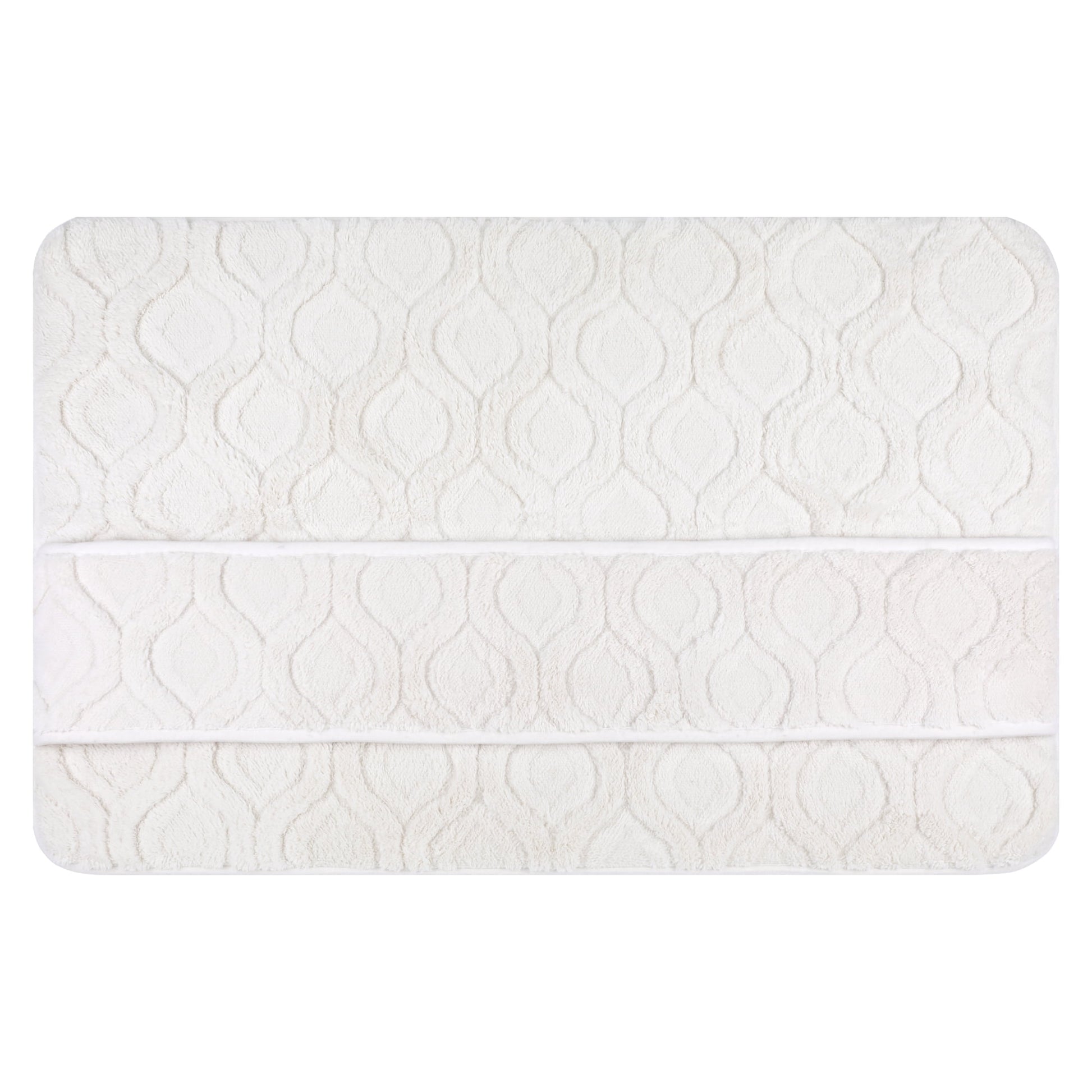 Unique Bargains Quick Dry Bath Mat Non Slip Washable Absorbent Rug White 20" x 32"