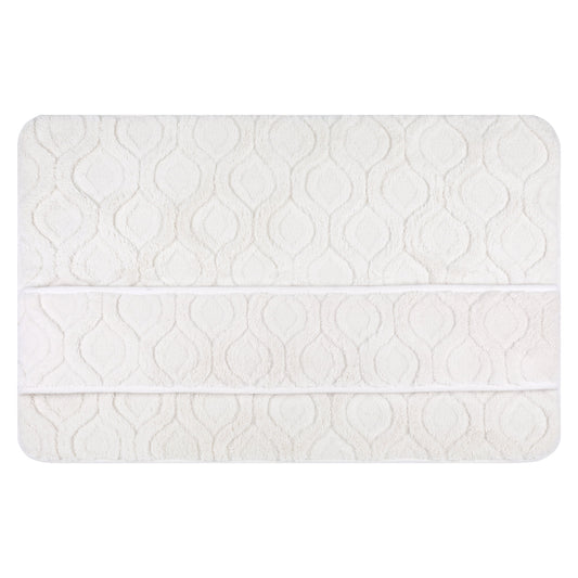 Unique Bargains Quick Dry Bath Mat Non Slip Washable Absorbent Rug White 24â€œ x 36"
