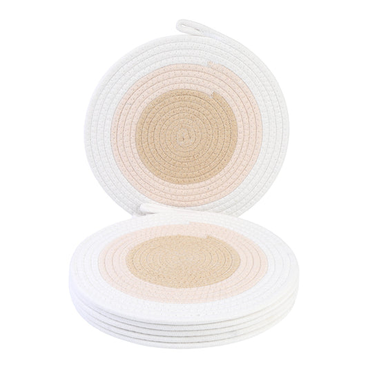 Unique Bargains Set of 6 Farmhouse Placemats for Dining Table Decor Indoor Outdoor Brown