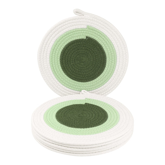 Unique Bargains Set of 6 Farmhouse Placemats for Dining Table Decor Indoor Outdoor Green