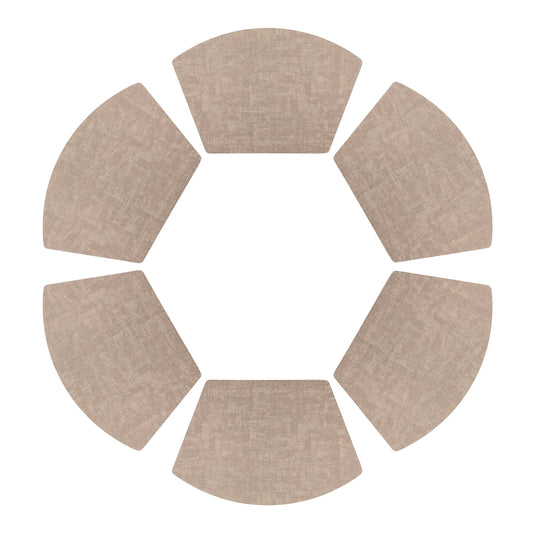 Unique Bargains Set of 6 Faux Leather Placemats Beige