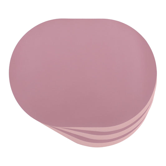 Unique Bargains Set of 6 Leather Table Placemats for Dining Table Decor Purple Pink