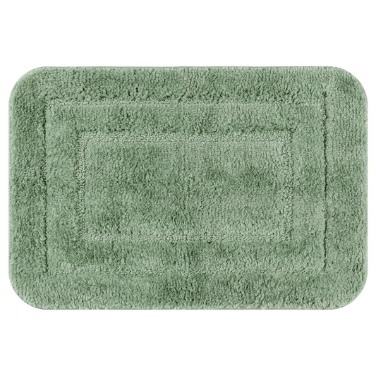 Unique Bargains Alfombras de BaÃ±o de Felpa Suaves, Absorbentes y Antideslizantes para BaÃ±o Verde Claro 20"x32"