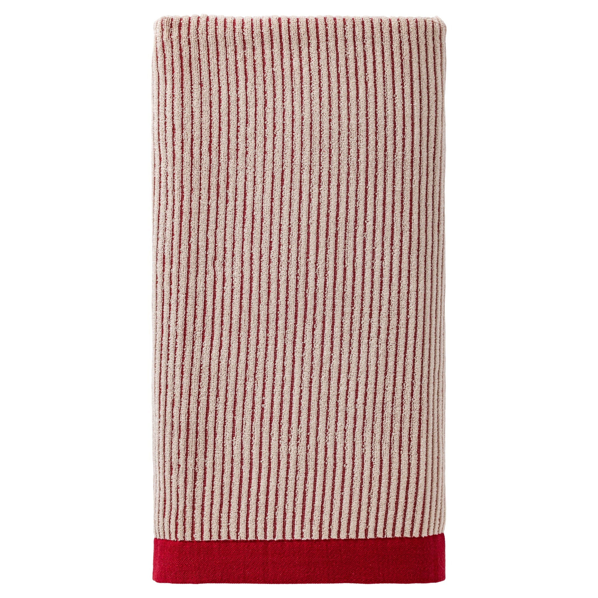 Unique Bargains Soft Highly Absorbent Pure Cotton Striped Bath Towel Brown 55" x 28"