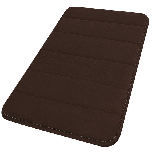 Unique Bargains Solid Contemporary Memory Foam Bath Rug Purple 24"x16"