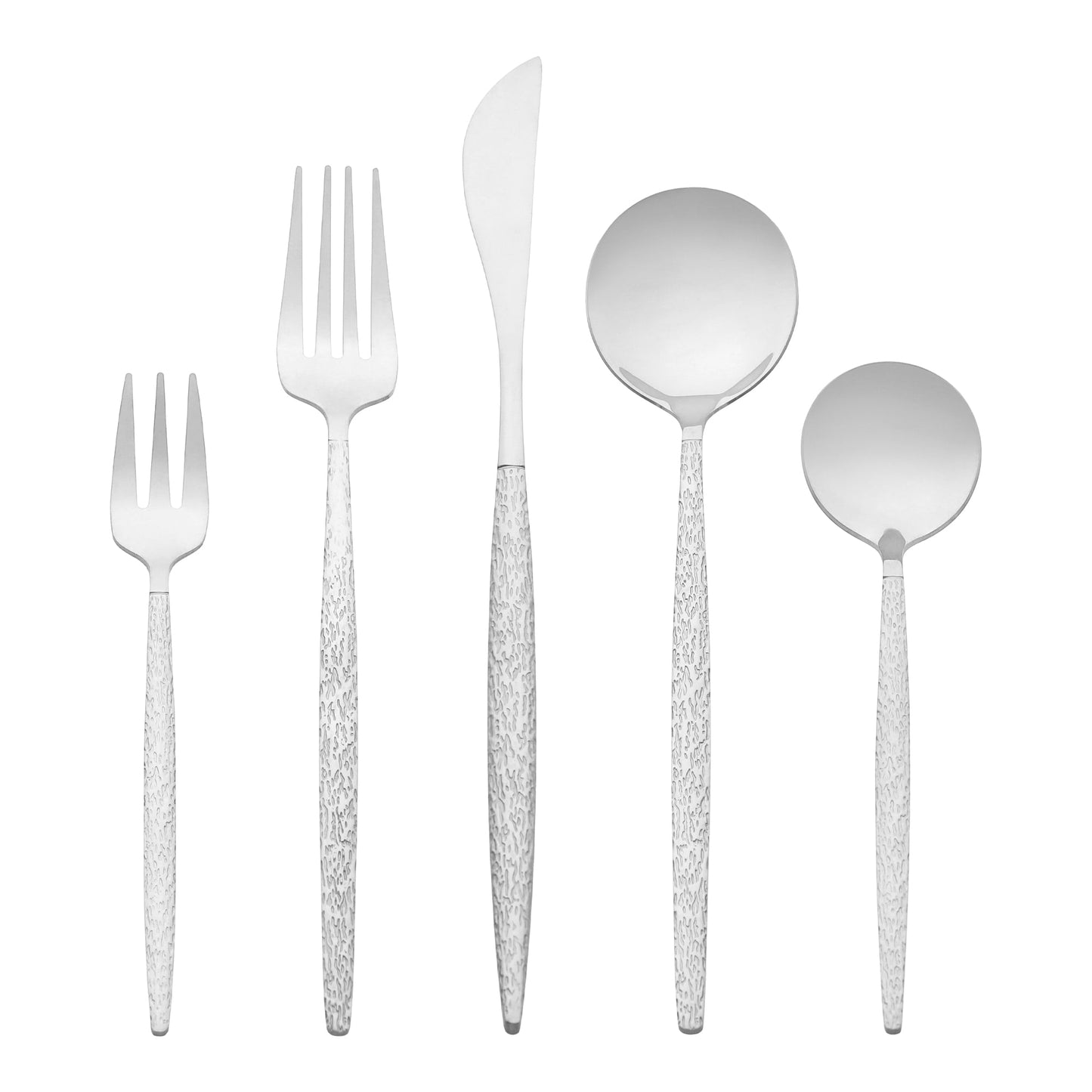Unique Bargains Stainless Steel Flatware Set Silver 20 Pcs