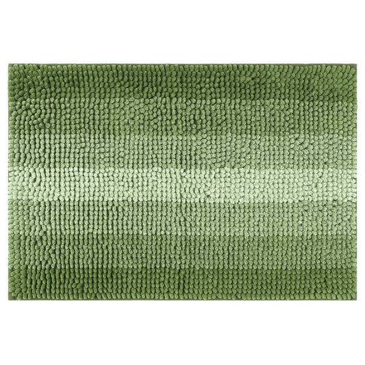 Unique Bargains Striped Bathroom Rugs Non-Slip Bath Carpet Bath Mats Black-1 16"x24"