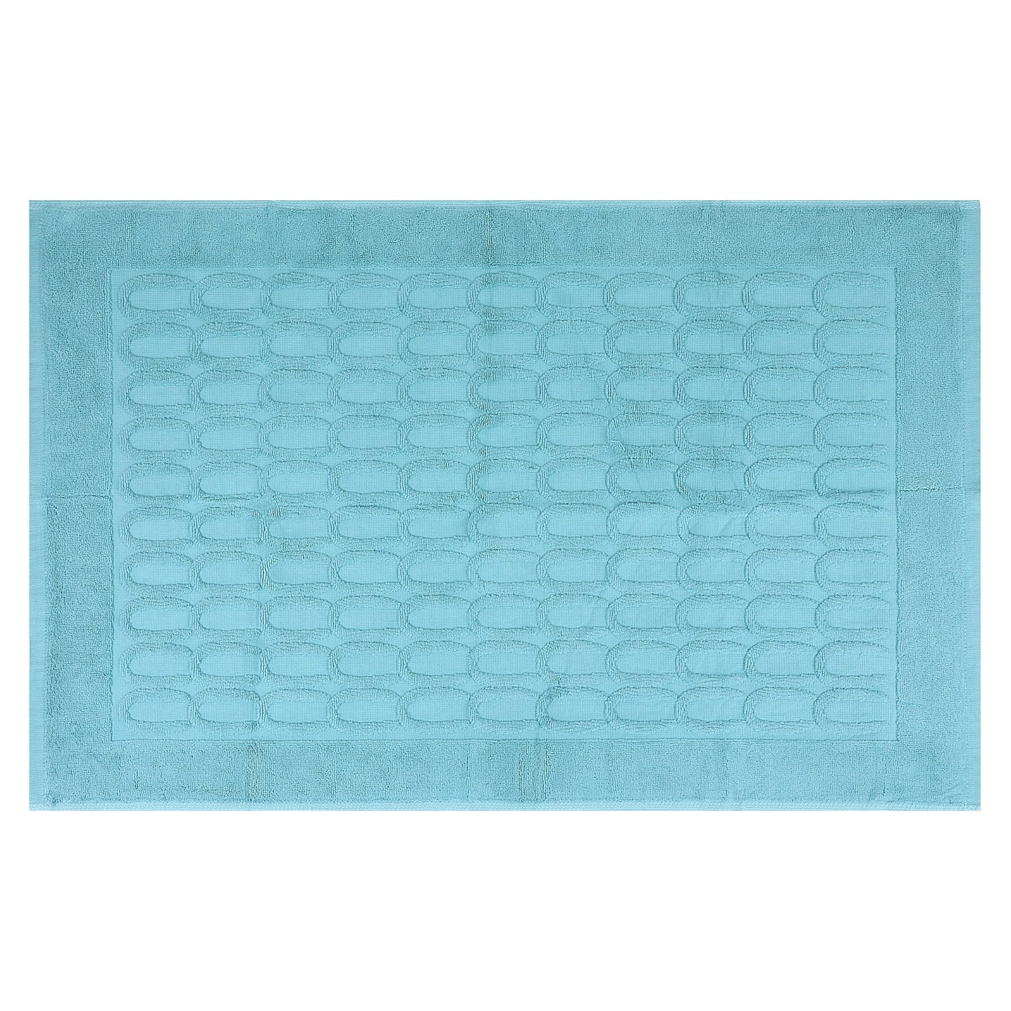 Unique Bargains Washable Textured Cotton Bath Rug Water Absorbent Mat Gray 20" x 32"