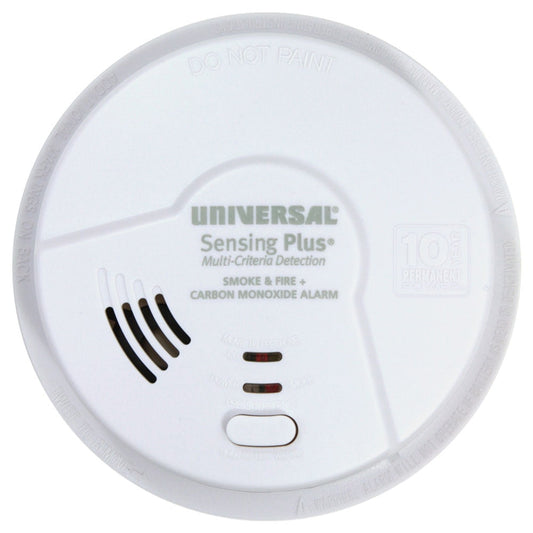 (4 pack) Universal Security Instruments, Sensing Plus, Combo Smoke, Fire & Carbon Monoxide Alarm, Multi-Criteria Detection, with 10-Year Battery, 4 Pack