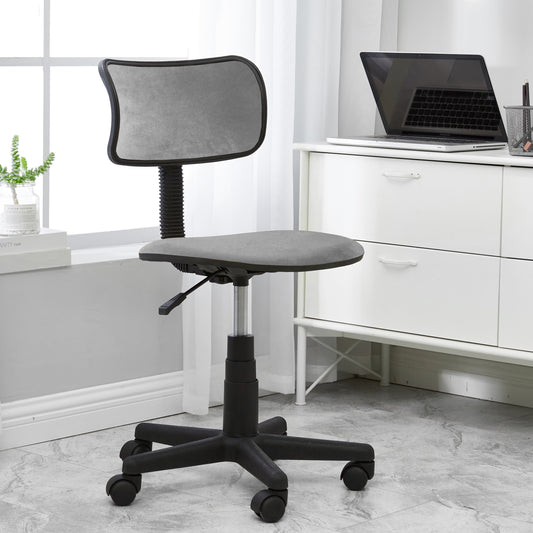 Urban Shop Crushed Velvet Swivel Chair with Gas Pump, Grey
