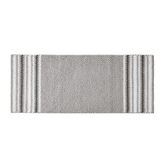 VCNY Home Aiden Jacquard Striped Aqua Polyester Bath Runner, 24" x 60"