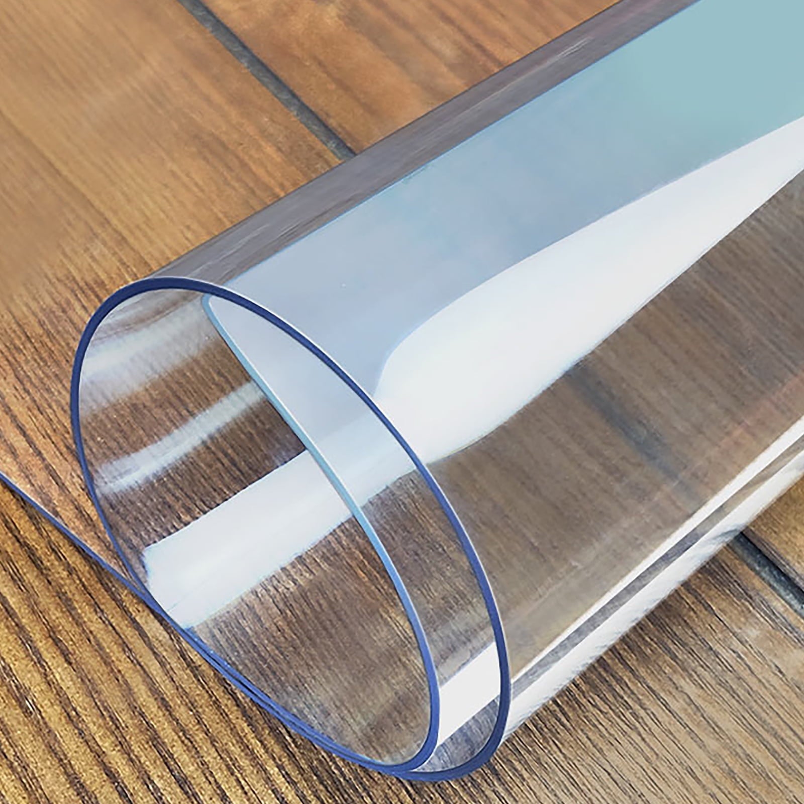 BENTISM 96" x 46" Clear Table Cover Protector, 2mm Thick Clear Desk Protector Table Pads, Plastic Tablecloth for Dining Room Table