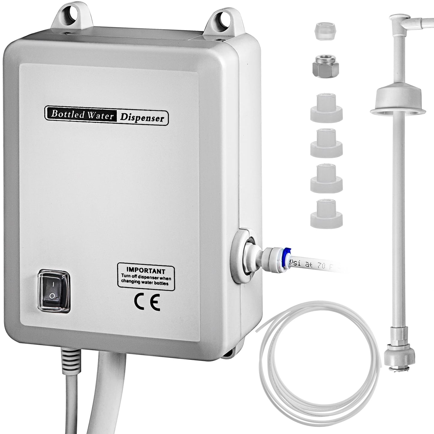BENTISM Bottled Water System 1 Gal/Min Bottled Water Pump 40 PSI Bottle Water Dispensing Pump System with 20ft PE Pipe