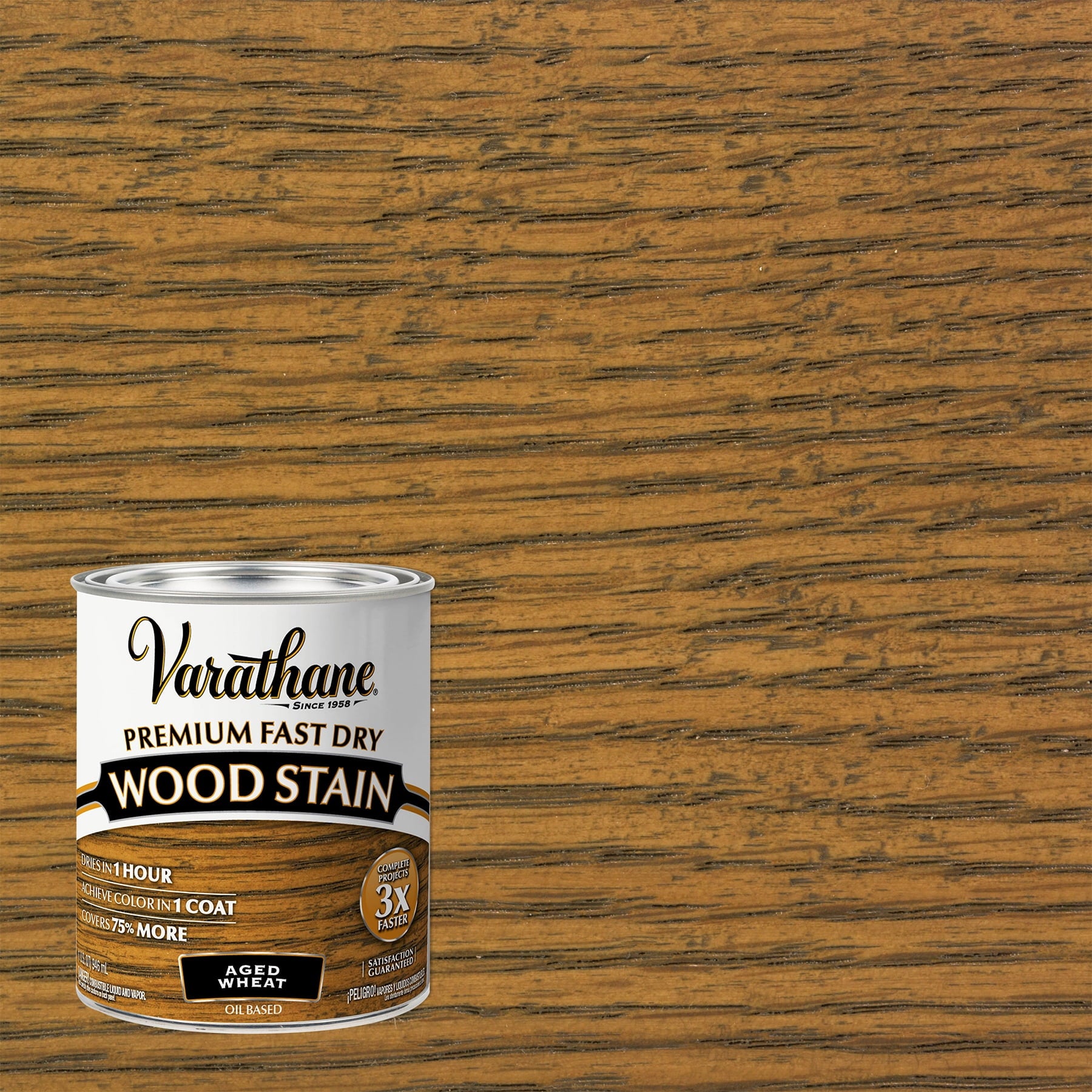 2 Pack, Aged Wheat, Varathane Premium Fast Dry Wood Stain-333660, Quart