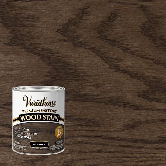2 Pack, Roanoke, Varathane Premium Fast Dry Wood Stain-370721, Quart
