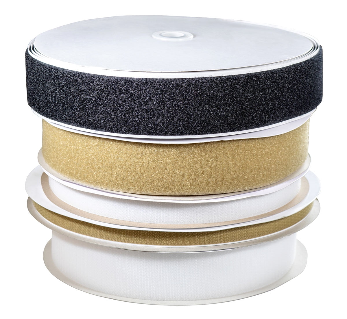 Velcro 1" self-adhesive hook, 25 yard dispenser box, tan