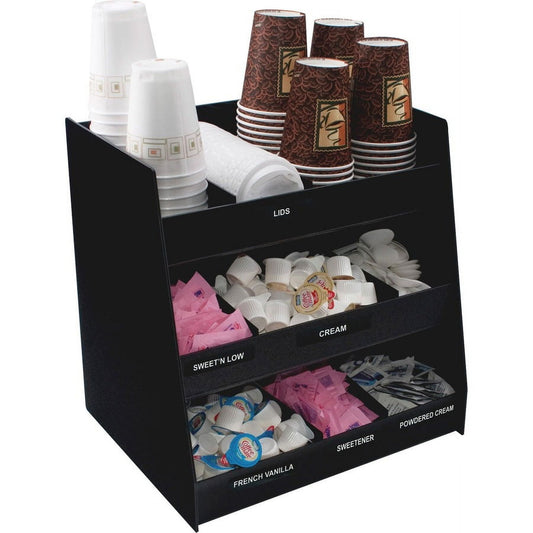 Vertiflex Vertical 3-Shelf Condiment Organizer, Black, 1 Each (Quantity)