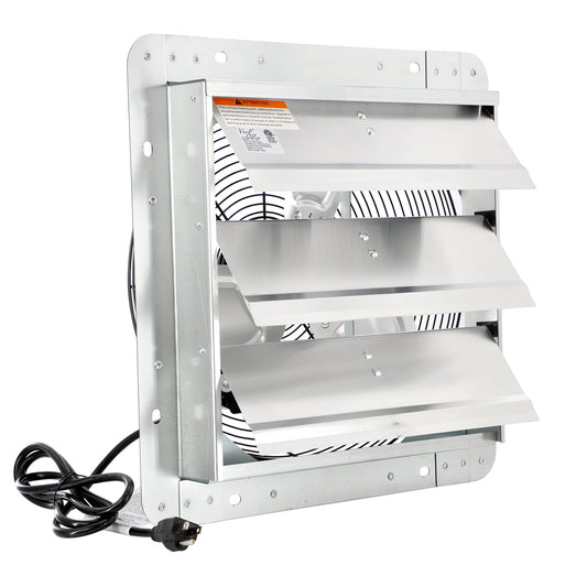 Via Air 14 Inch Shutter Exhaust Fan with Power Cord
