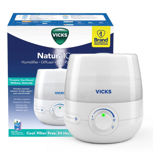 Vicks 0.6 gal 200 sq ft Ultrasonic Cool Mist Humidifier, White