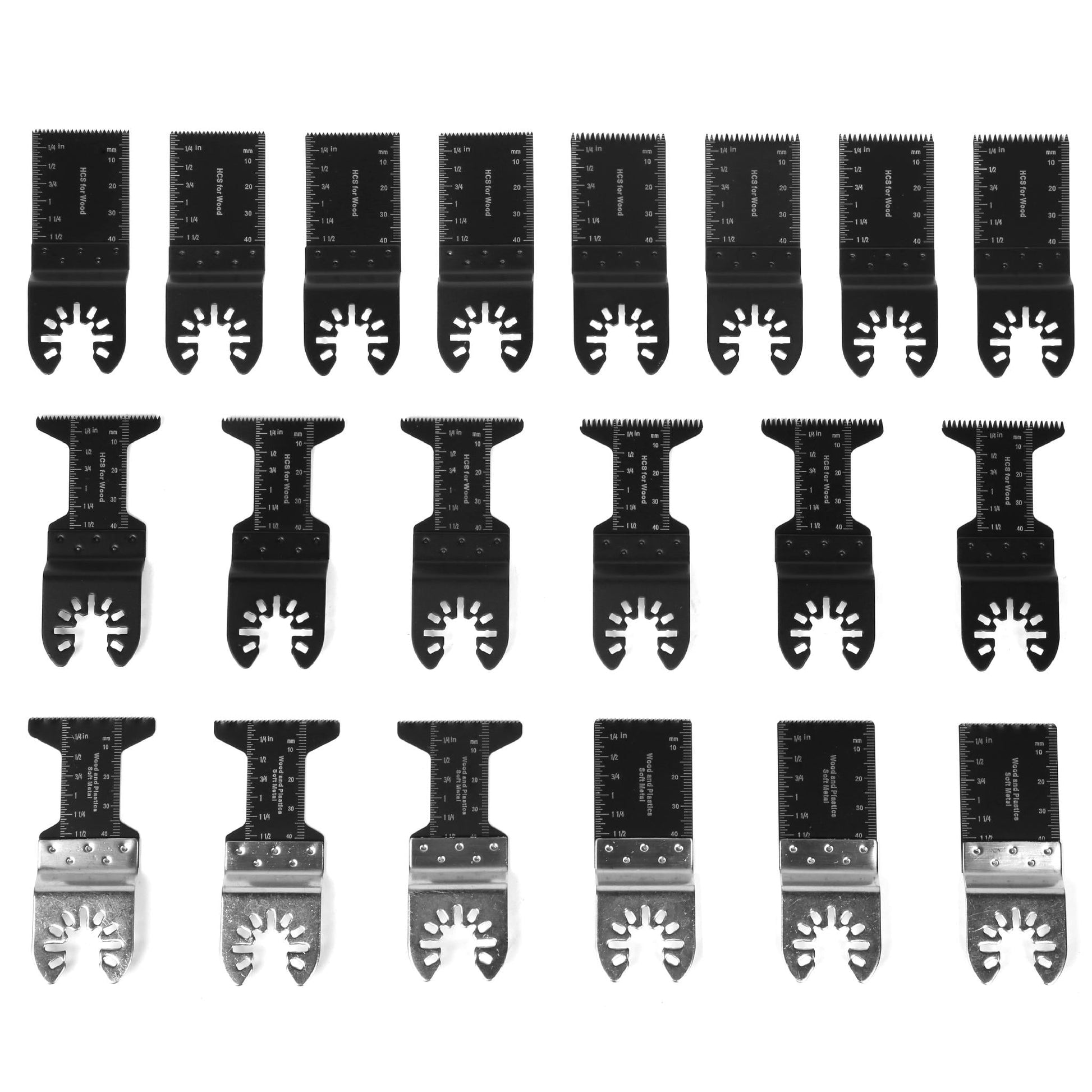 WEN 20-Piece Oscillating Multi-Tool High Carbon Steel and Bi-Metal Assorted Blade Set