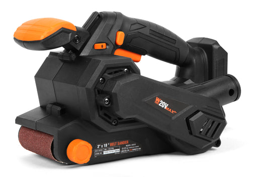 WEN 20V Max Cordless Belt Sander, Variable Speed, Handheld and Portable (Tool Only - Battery Not Included)