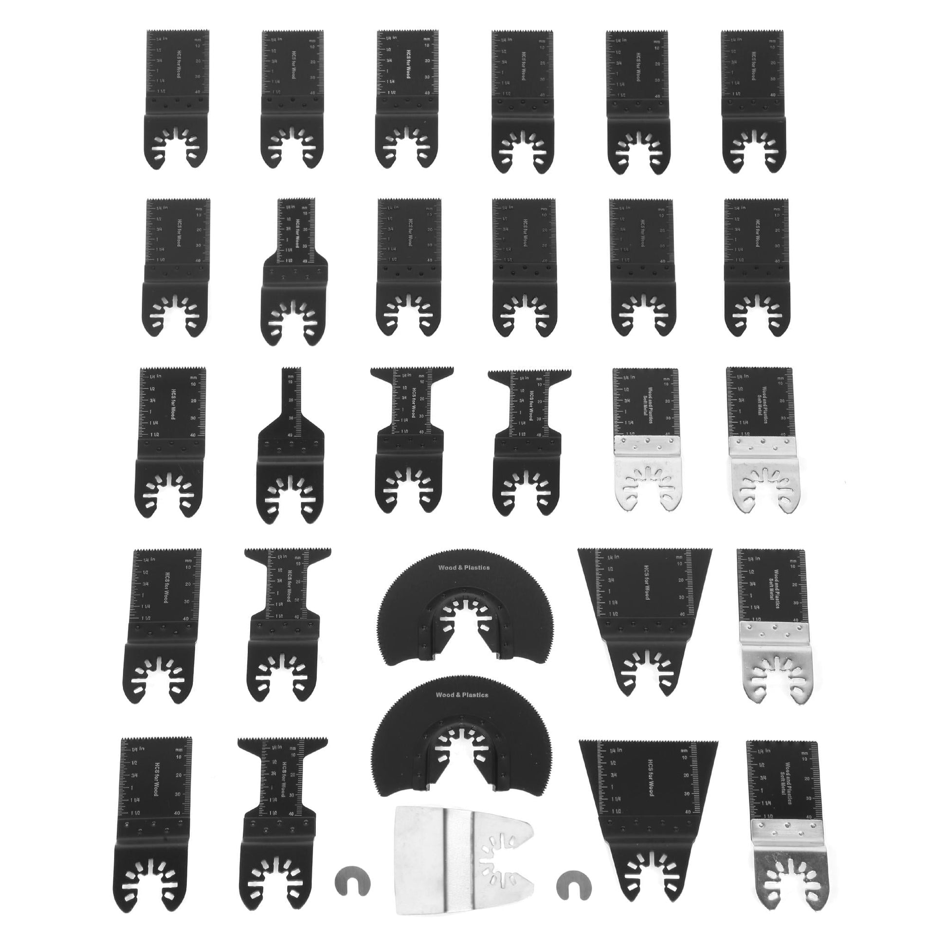 WEN 31-Piece Oscillating Multi-Tool High Carbon Steel and Bi-Metal Assorted Blade Set