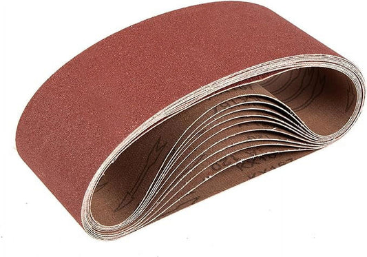 WEN 4 in. x 24 in. 120-Grit Belt Sander Sandpaper, 10 Pack