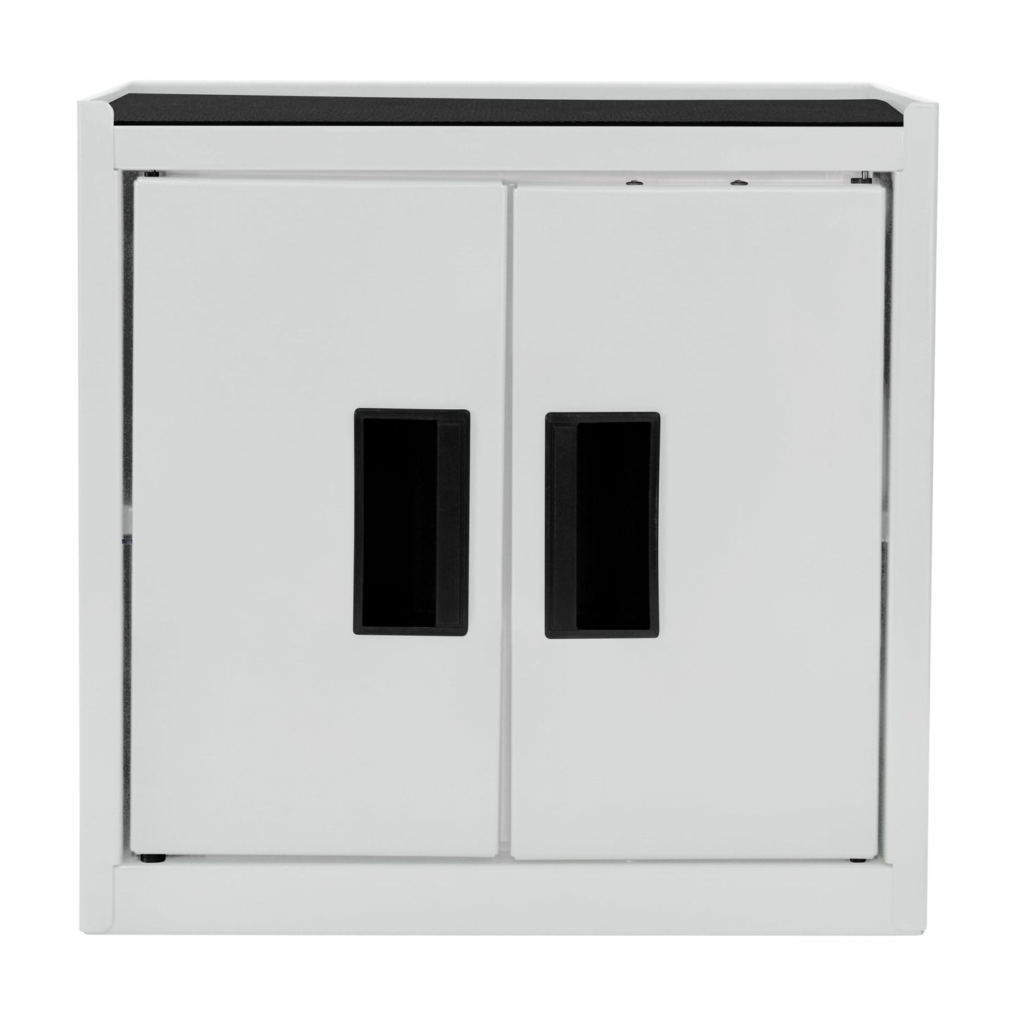 Hyper Tough Mini Tool Cabinet, 11.6-inch Gray Steel Storage with Double Doors & Top Mat