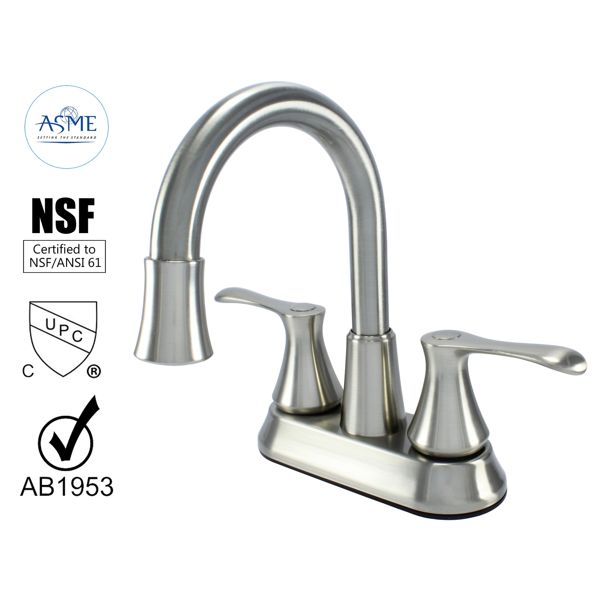 Wasserman 14167163 - Lavatory Bathroom Faucet with LED light with pop-up in Brushed Nickel