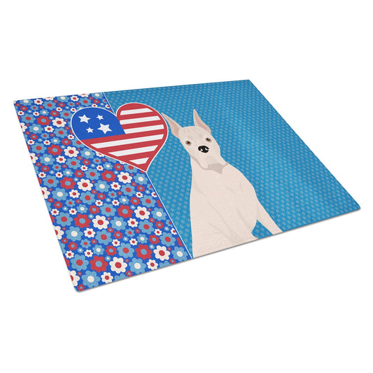 White Boxer Glass Cutting Board Large 12 in x 15 in