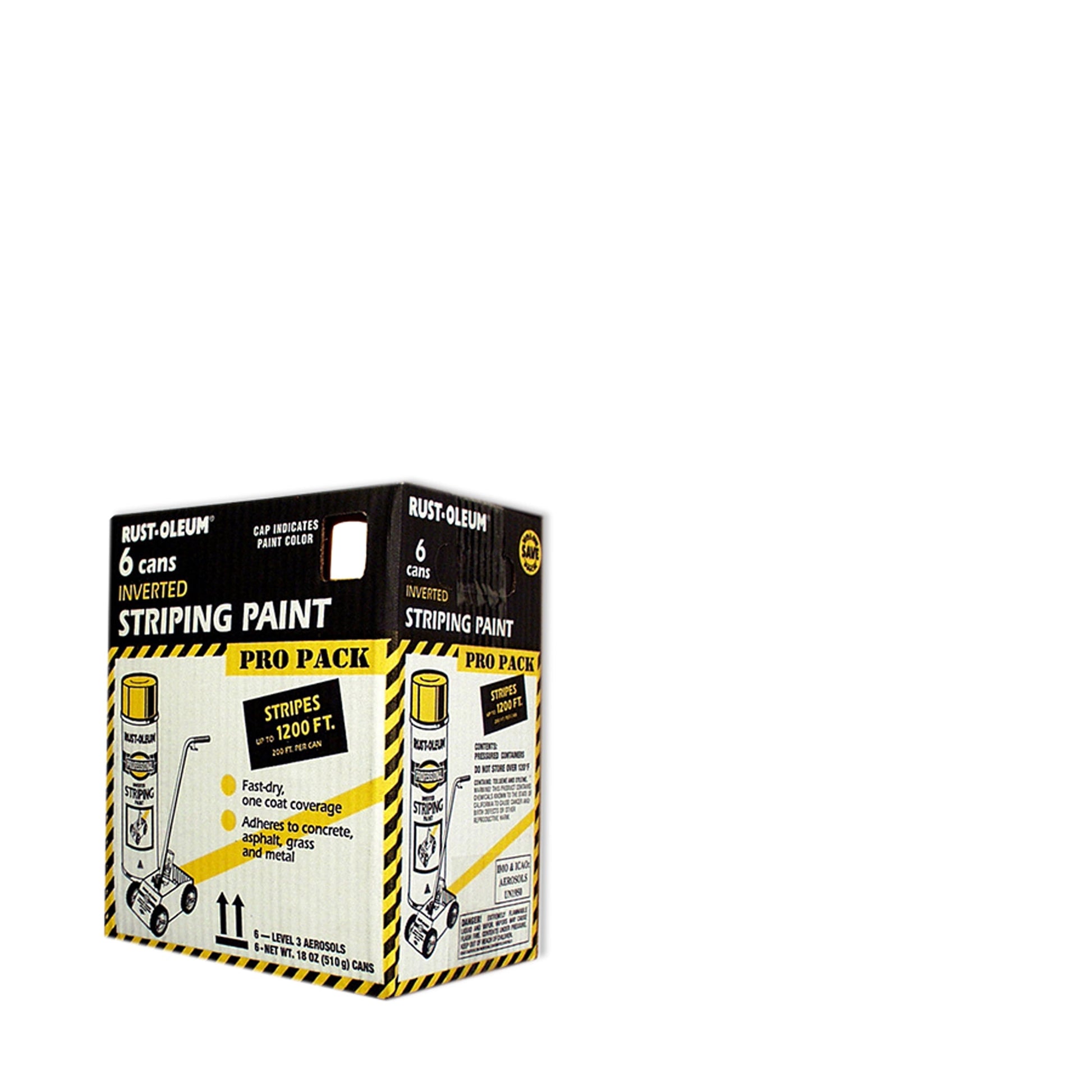 White , Rust-Oleum Professional Flat Striping Paint Spray- P2593849, 18 oz- 1 Pack