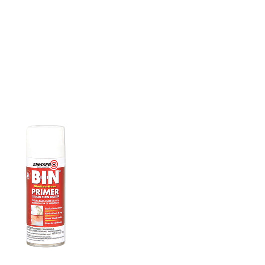 6 Pack, White, Zinsser Flat BIN Shellac-Base Primer Spray- 13 oz