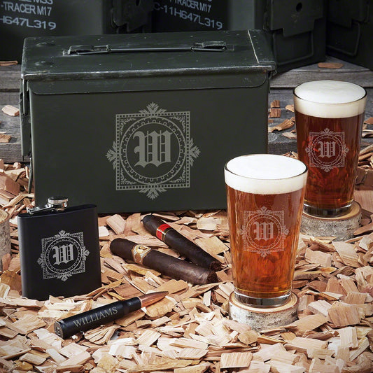 Winchester Custom Ammo Box and Pint Glasses Gift Set