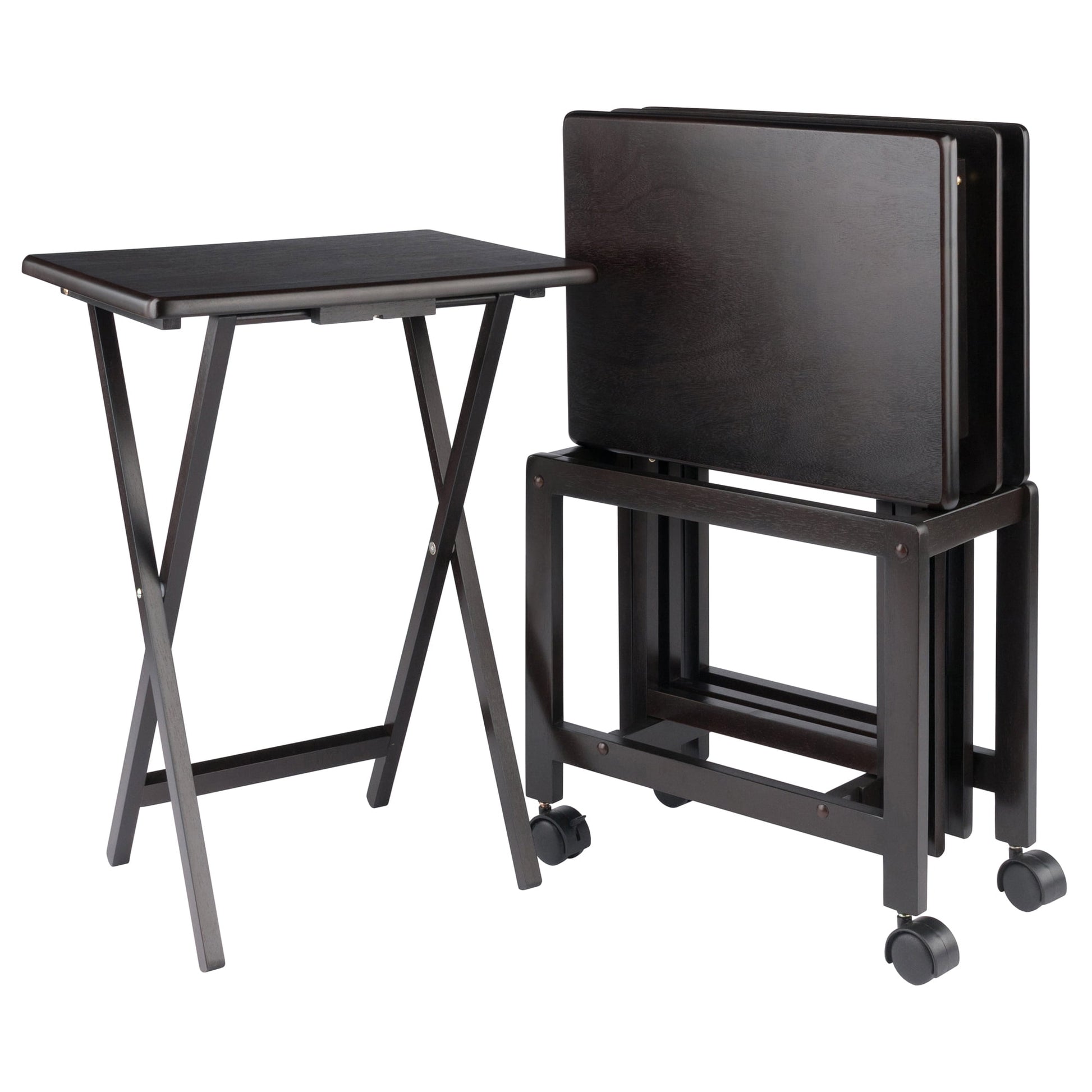 Winsome Allen 5-Pc Snack Table Set, Serving Cart, Coffee